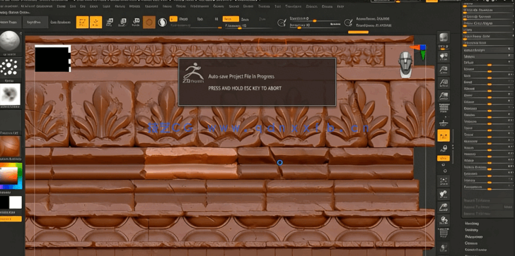 Zbrush砖墙瓷砖硬表面雕刻技术视频课程 (图5)