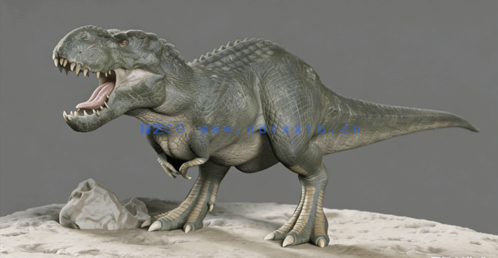 Zbrush影视级逼真恐龙雕塑模型和纹理制作视频教程 (图4)