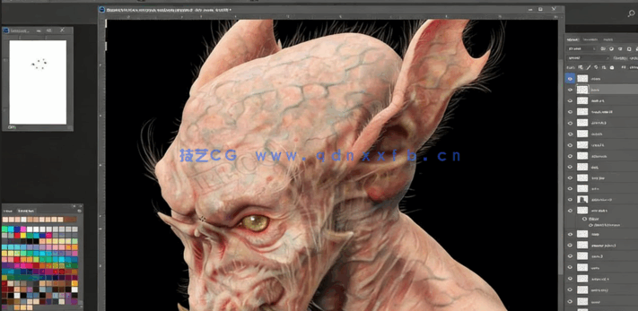  ZBrush半透明生物皮肤雕刻制作大师级视频教程(图4)