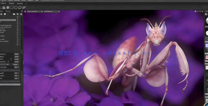 ZBrush与Marmoset Toolbag螳螂生物概念雕刻建模视频教程(图5)