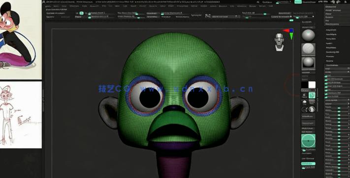 Zbrush猴子角色概念设计全流程视频教程(图3)