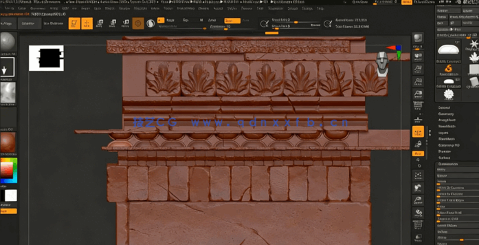 Zbrush瓷砖砖墙材质雕刻大师级视频教程(图5)