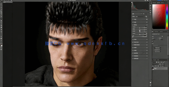 逼真3D游戏角色脸部建模与纹理制作视频教程(图6)