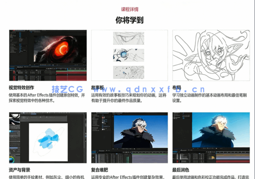 【中文字幕】AE专业二维卡通动画特效与合成职业技能训练视频教程(图4)