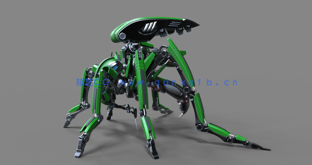 C4D高级机械蚊子机器人建模布线xpresso节点绑定骨骼联动动画教程(含工程)(图1)