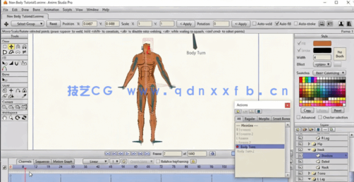  Moho Anime Studio 角色2.5D身体动画制作视频教程(图3)