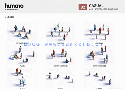  20个三维人物3D模型 Humano 3D people Vol.02 Casual(图3)