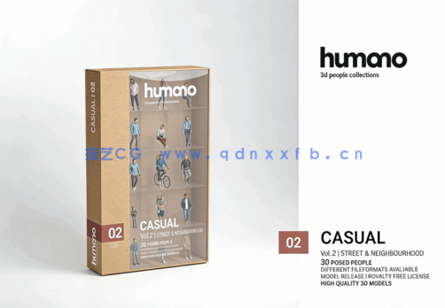  20个三维人物3D模型 Humano 3D people Vol.02 Casual(图5)