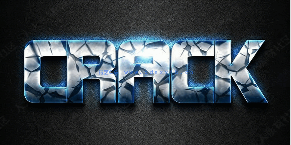 现代时尚发光效果金属质感艺术特效PSD字模第九季(图4)