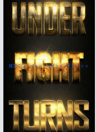 10组专业金属光泽文字艺术特效PSD字模第四季(图4)