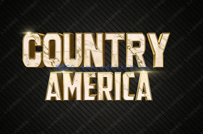 3D闪耀黄金文字特效PSD字模(图3)