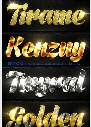 60组不同颜色耀眼3D字体特效PSD字模合集(图3)