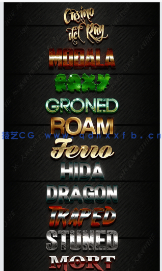 闪亮金属感影视字体特效PSD模板合集(图3)