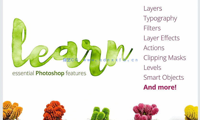 清新多彩卡通水彩字体特效PSD模板合集(图6)