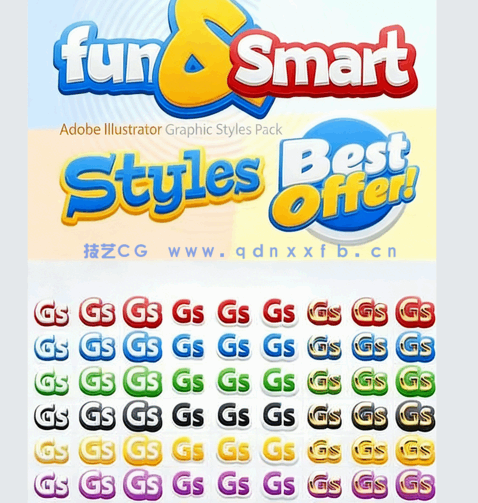 多种颜色立体简单实用字体特效PSD模板合集(图1)