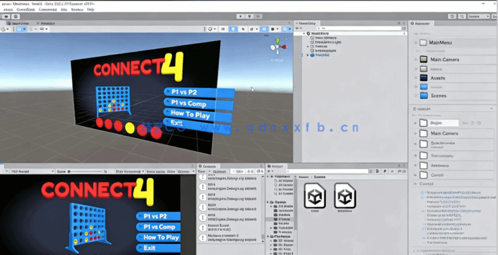 Unity 3D四子棋游戏完整实例制作流程视频教程(图1)