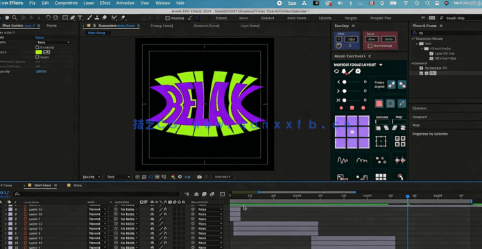 After Effects时尚动感字体动画实例制作视频教程(图5)