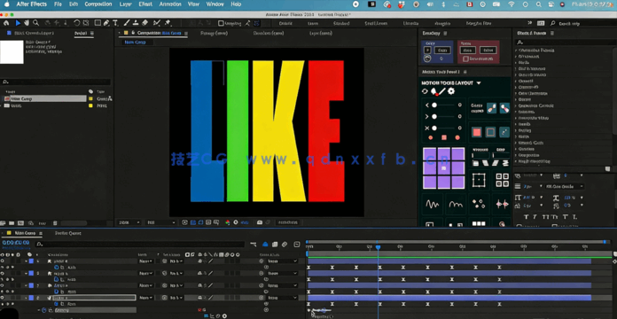 After Effects时尚动感字体动画实例制作视频教程(图6)