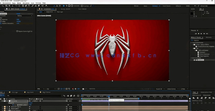 AE制作索尼PS5游戏《蜘蛛侠2》Logo演绎动画视频教程(图2)