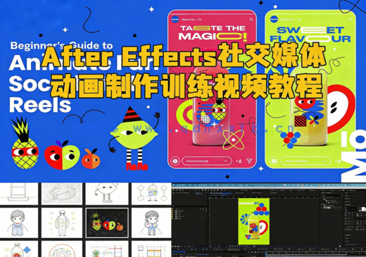 After Effects社交媒体动画制作训练视频教程(图1) After Effects社交媒体动画制作训练视频教程(图1)
