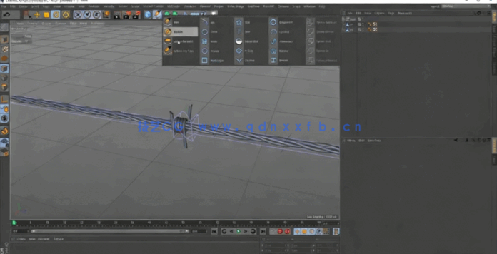 Redshift渲染器铁丝网建模腐蚀材质渲染C4D教程(图2) Redshift渲染器铁丝网建模腐蚀材质渲染C4D教程(图2)