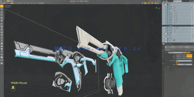 Zbrush与Blender概念艺术武器建模设计视频教程(图4)