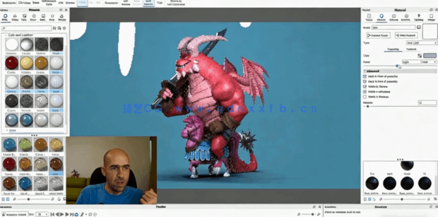 Zbrush卡通龙骑士角色完整制作工作流程视频教程 (图4)