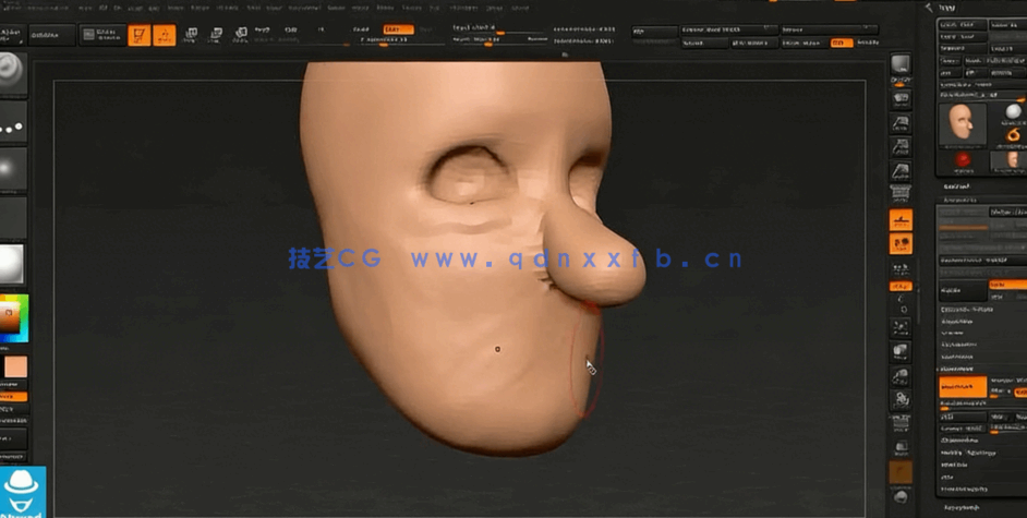 Zbrush角色头像雕刻与重新拓扑技术训练视频教程(图3)