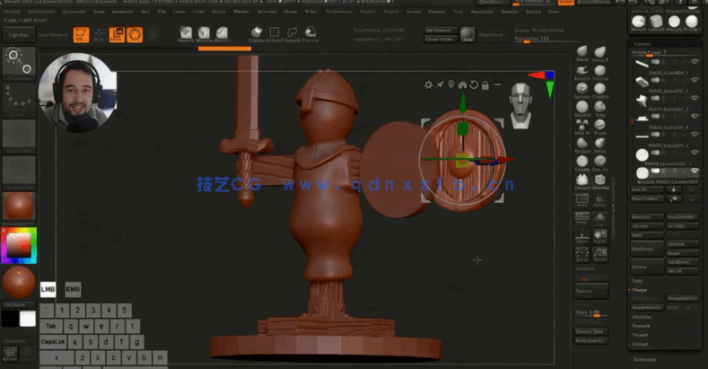 Zbrush数字雕刻3D打印模型基础技能训练视频教程(图3) Zbrush数字雕刻3D打印模型基础技能训练视频教程(图3)