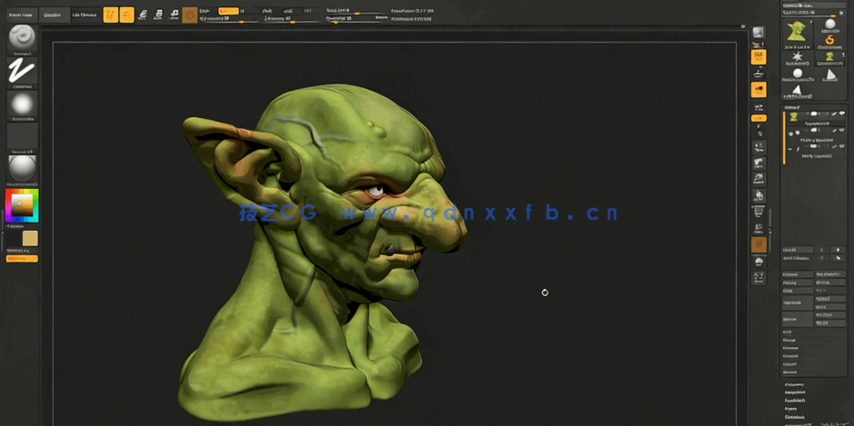 ZBrush角色身体解剖雕刻指南大师级视频教程 (图5) ZBrush角色身体解剖雕刻指南大师级视频教程 (图5)