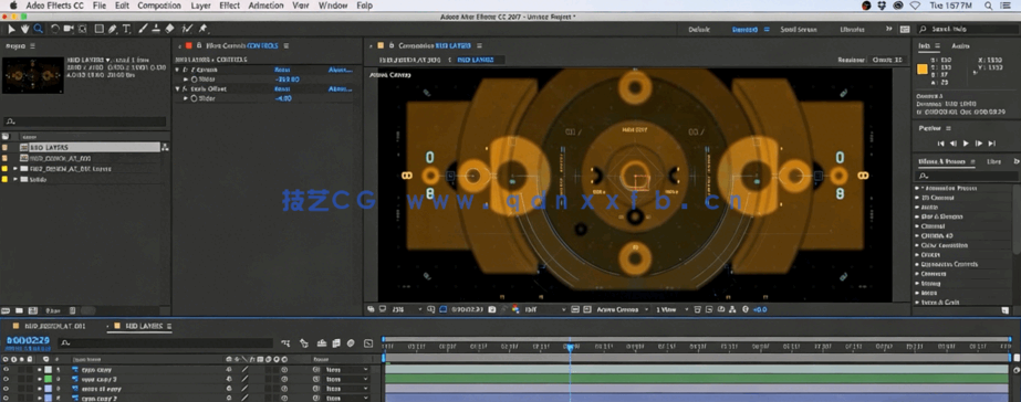 AE全息影像HUD动画制作工作流程视频教程(图5)