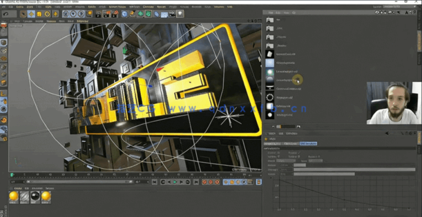 C4D+AE教程-华丽栏目包装文字玻璃材质 Gorgeous column packaging tutorial(图2)