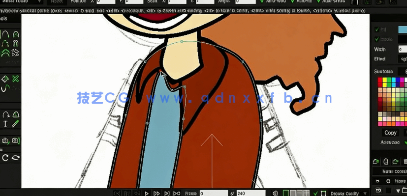 Moho Pro 绘制卡通人物身体全流程视频教程(图4)