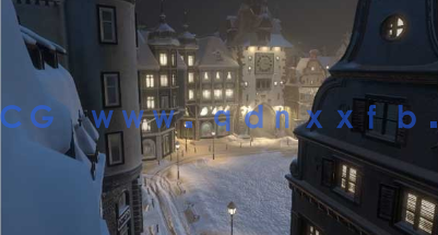 4.6G容量19个卡通游戏风格圣诞节广场建筑模型合集(图6)