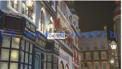 4.6G容量19个卡通游戏风格圣诞节广场建筑模型合集(图5)