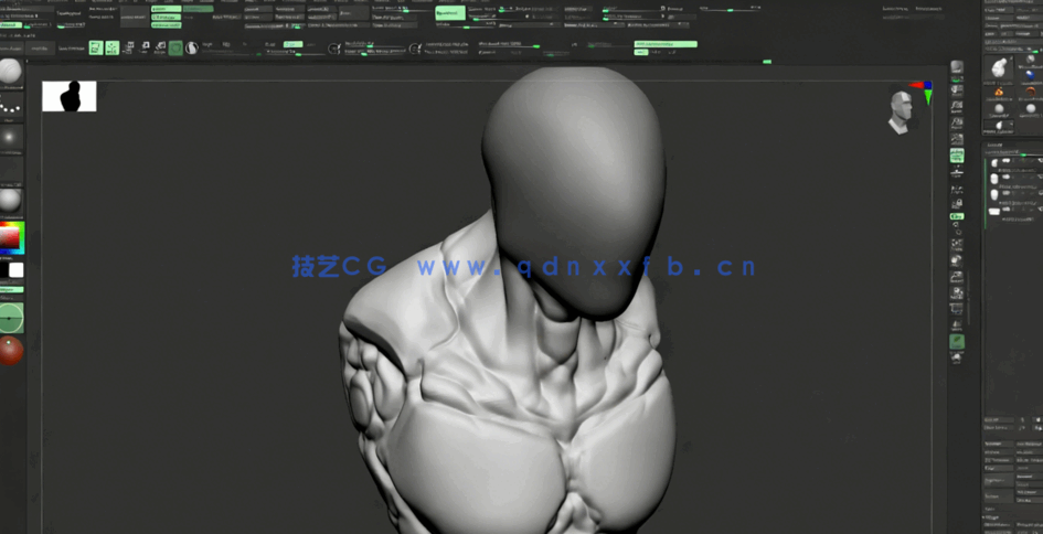 ZBrush机甲战士硬表面建模实例制作视频教程(图2) ZBrush机甲战士硬表面建模实例制作视频教程(图2)