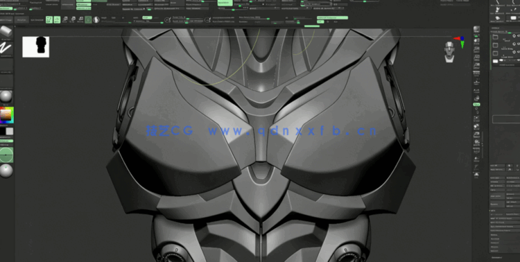 ZBrush机甲战士硬表面建模实例制作视频教程(图3) ZBrush机甲战士硬表面建模实例制作视频教程(图3)