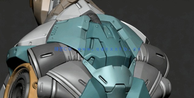 ZBrush机甲战士硬表面建模实例制作视频教程(图5) ZBrush机甲战士硬表面建模实例制作视频教程(图5)