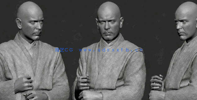 绝地大师欧比旺角色制作工作流程视频教程 (图5)