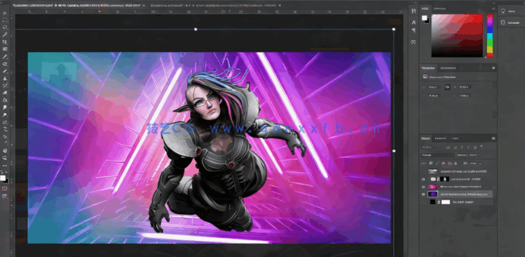 Zbrush赛博朋克女性角色雕刻建模实例制作视频教程(图4) Zbrush赛博朋克女性角色雕刻建模实例制作视频教程(图4)