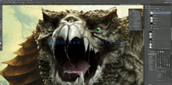 Zbrush超现实概念生物毒蛇龙完整制作流程视频教程(图5)