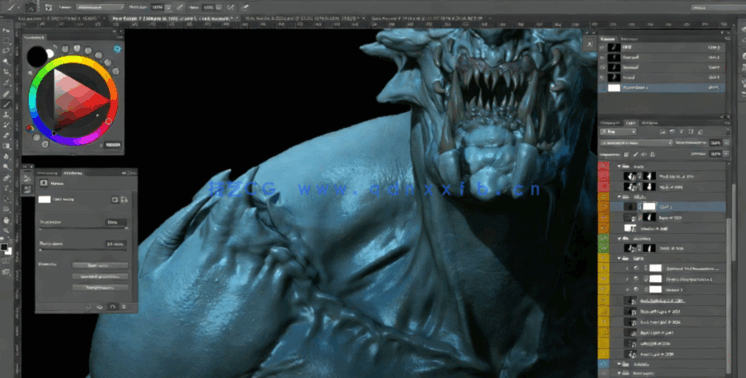 Zbrush数字雕刻高质量渲染技术训练视频教程 (图4) Zbrush数字雕刻高质量渲染技术训练视频教程 (图4)