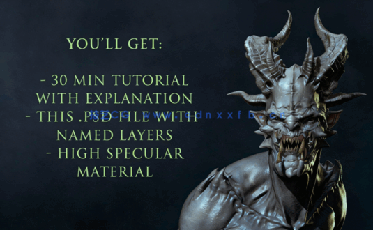 Zbrush数字雕刻高质量渲染技术训练视频教程 (图5) Zbrush数字雕刻高质量渲染技术训练视频教程 (图5)