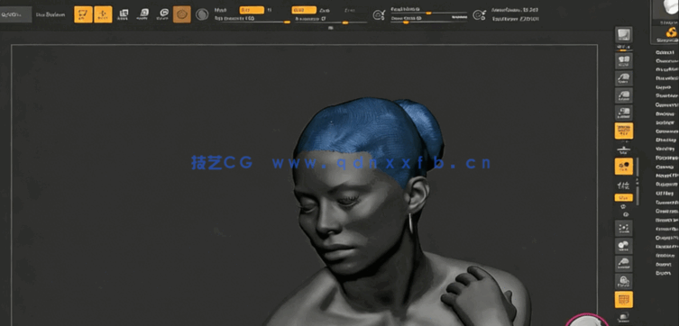  Zbrush头发脏辫发型实例制作训练视频教程(图2)