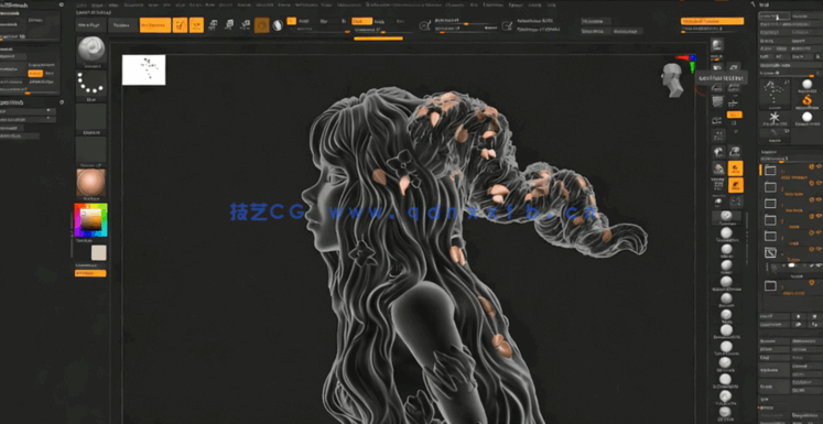 Zbrush从概念草图到3D打印雕塑工作流程视频教程 (图4)