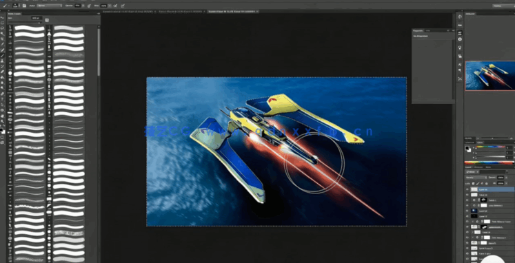 未来派科幻飞船飞行器建模设计制作视频教程(图4)