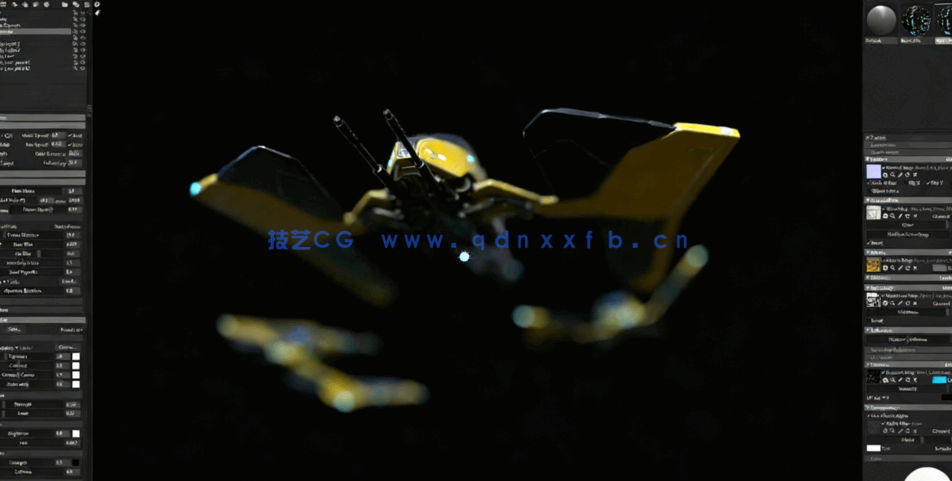 未来派科幻飞船飞行器建模设计制作视频教程(图3)