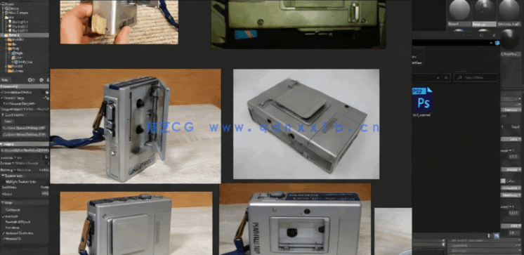 复古随身听硬表面建模与纹理化完整制作流程视频教程(图5)