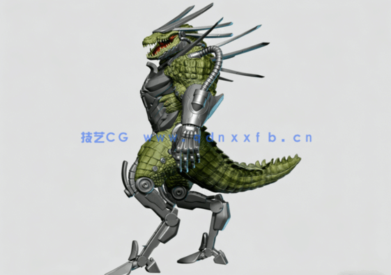 ZBrush机甲蜥蜴数字雕刻制作全流程视频教程(图3)