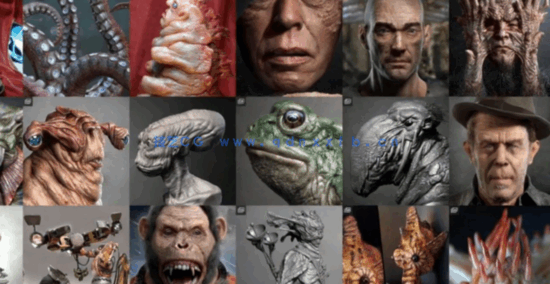 ZBrush 3D生物好莱坞级别完整制作工作流程视频教程 (图4)